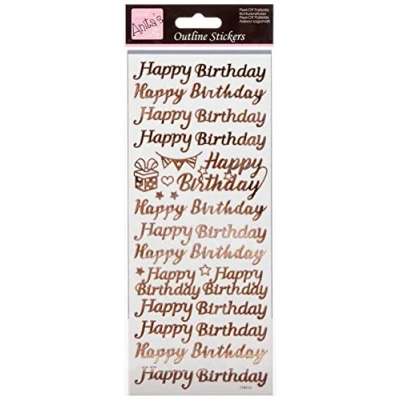 Afbeelding van Anita&#039;s Contour Stickers plakfolie roségoud, 29,22 x 10,55 0,0700000000000000000000007 cm