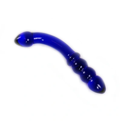 Afbeelding van Glazen Dildo Blue Curve