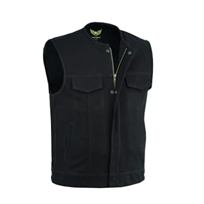 Afbeelding van Leatherick SOA Bikerjack, heren, zonder kraag, diepe zakken, zwart, 5XL