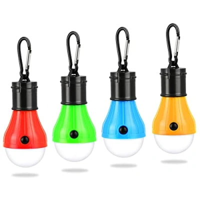 Afbeelding van JOPHEK Campinglamp, 4 led campinglantaarns, werkt op batterijen, draagbare lamp, waterdicht, campinglamp