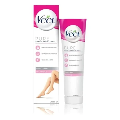 Afbeelding van Veet Arm en kamerhaarcrème voor benen, bikini, 600 ml, 200 ml