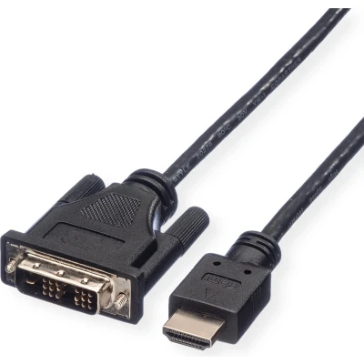 Afbeelding van ROLINE Monitorkabel DVI (18+1) HDMI, M/M, zwart, 10 m