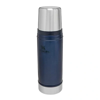 Afbeelding van Stanley Classic Legendary Bottle 0,47 l / 16 oz Nightfall roestvrij staal BPA vrij houdt de temperatuur (warm/koud) voor 15 uur waterdicht deksel dient als beker