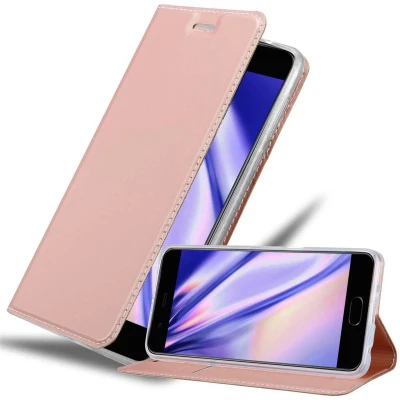Afbeelding van Cadorabo Hoesje geschikt voor Huawei P10 PLUS in CLASSY ROSE GOUD Beschermhoes met magnetische sluiting, standfunctie en kaartvakje Book Case Cover Etui