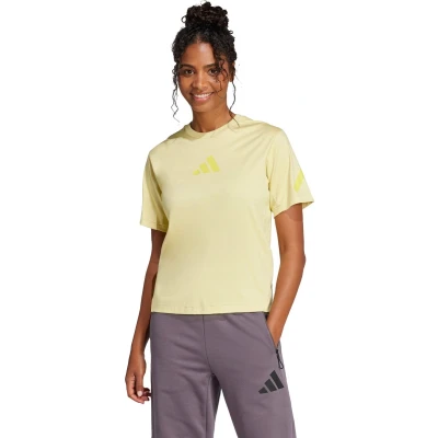 Afbeelding van adidas Sportswear Z.N.E. Tshirt print, Dames, Maat: Small, Powder yellow