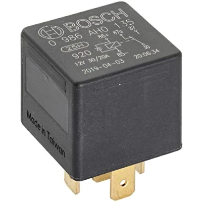 Image de Bosch Automotive 0986AH0135 Mini relais 12 V 20 A, IP5K4, température de fonctionnement 40 C à 100 C, 5 broches