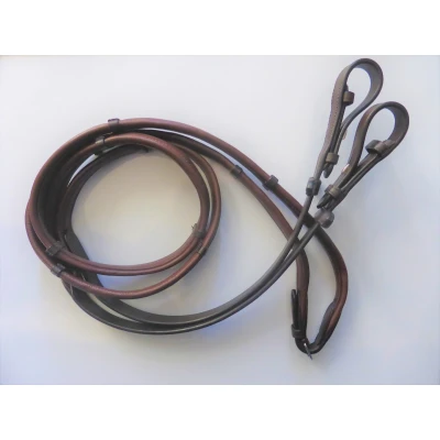 Image de HB Showtime Rênes Soft Leather avec Arrêts Marron Full