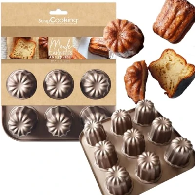 Afbeelding van Scrapcooking Anti aanbak Canelé Vorm 9 holtes