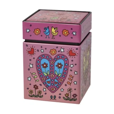 Afbeelding van Goebel James Rizzi Theedoos Peace of Love Bewaardoos 11cm Pop Art