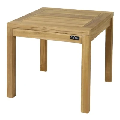Afbeelding van AXI August Teak Bijzettafel Bruin Houten tuintafeltje Vierkant 50 x 45 cm 100% Voor tuin, terras en balkon