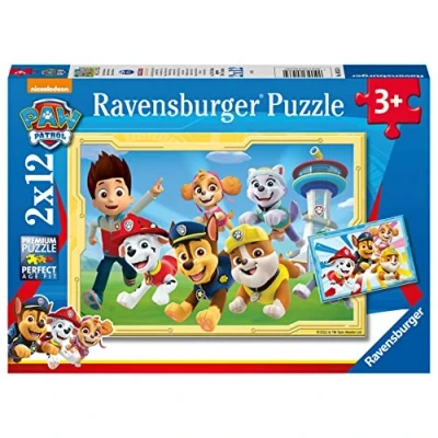 Afbeelding van Ravensburger Kinderpuzzel Set van 2 puzzels 12 stukjes Super Detectives/Paw Patrol Meisje of jongen vanaf 3 jaar Hoogwaardige puzzel Dik en duurzaam karton 80533