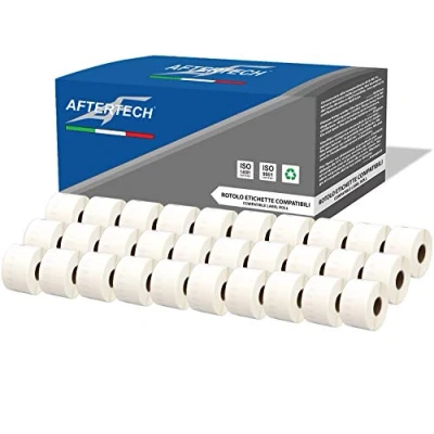 Afbeelding van Aftertech 30 x 11356 41 89 mm compatibele labelrollen (300 etiketten/rol = 9000 totaal) voor Dymo LabelWriter S0722560 30x11356