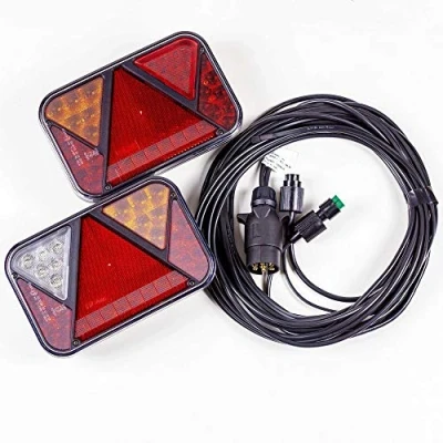 Afbeelding van Mantes Verlichtingsset voor aanhanger, Fristom FT 270 led aanhangerlichten, 200 x 130 mm, met 4,5 m 7 polige kabelboom