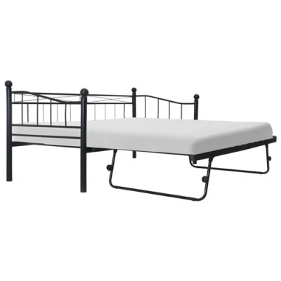 Afbeelding van Bedframe staal zwart 180x200/90x200 cm