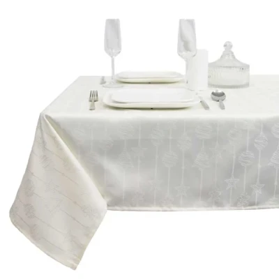 Afbeelding van Unique Living Tafelkleed Raula Dove White 145x200cm