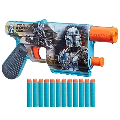 Afbeelding van Nerf Star Wars The Mandalorian Blaster, inclusief 12 Elite darts, geïntegreerde oplader
