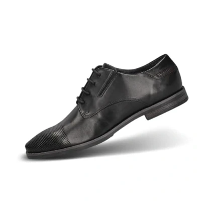 Afbeelding van bugatti 311 adj03 Lage schoenen met veters voor heren, zwart.