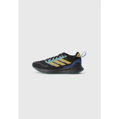 Afbeelding van adidas Runfalcon 5 schoenen junior hardloopschoenen voor kinderen, uniseks, Core Zwart/Khaki/Preloved Teal, 37 1/3 EU