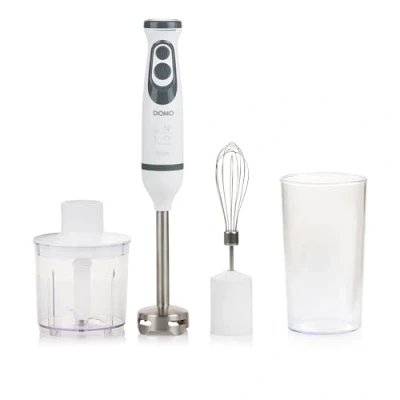 Afbeelding van DOMO DO1089M Staafmixer 600 W Met maatbeker, Mixstaaf voor soep, garde, hakmolenopzet Wit