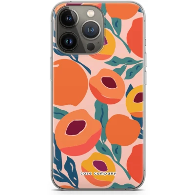 Afbeelding van Case Company® hoesje geschikt voor iPhone 13 Pro Perzik Soft Cover Telefoonhoesje Bescherming aan alle Kanten en Schermrand