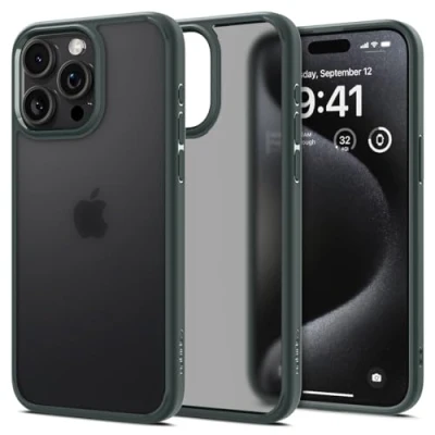 Afbeelding van Spigen Ultra Hybrid hoesje voor iPhone 15 Pro Max Groen
