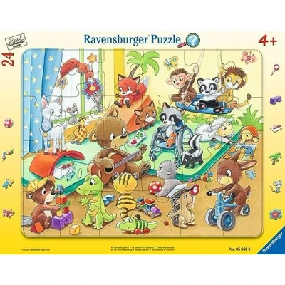 Afbeelding van Ravensburger Kinderpuzzel 05662 in dierentuin 24 delen framepuzzel voor kinderen vanaf 4 jaar met zoekspel