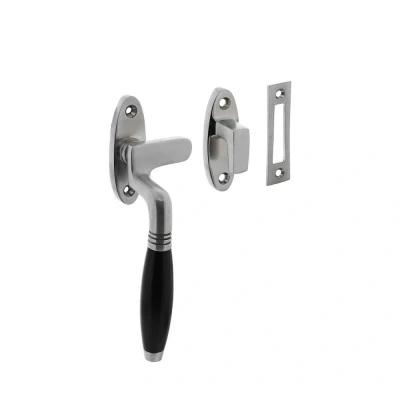 Afbeelding van Intersteel Raamsluiting Ton links chroom mat / ebbenhout
