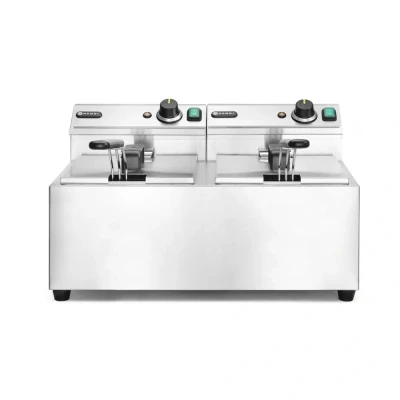 Afbeelding van Hendi Friteuse Mastercook 2 x 8 L, RVS, 45,5(b)x60,5(d)x34,5(h)cm, 207307