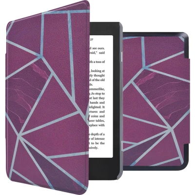 Afbeelding van iMoshion Ereader Cover / Hoesje Geschikt voor Kobo Nia Design Sleepcover Bookcase zonder stand Bordeaux Graphic