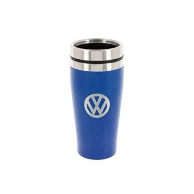 Afbeelding van BRISA VW Collection Originele Volkswagen thermosbeker van roestvrij staal (dubbelwandig, 450 ml/blauw)