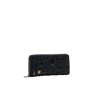 Afbeelding van Desigual Large Letter Portemonnee, Dames, Maat: One Size, Black