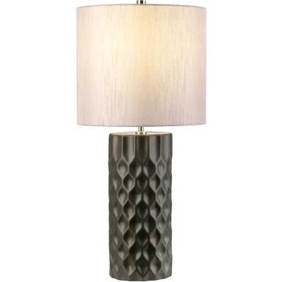 Afbeelding van Elstead Lighting LED Tafellamp Barbican 1X E27 Max 60W Graphite and Silver Shade.