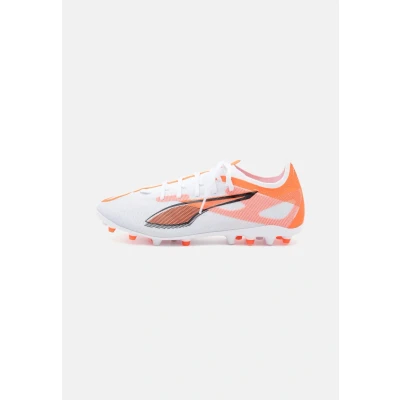 Afbeelding van Puma Ultra 5 Match MG Voetbalschoenen met kunststof noppen, Heren, Maat: 40, White/black/glowing red Textiel/ synthetisch
