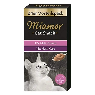 Afbeelding van 48x15g Cat Malt Cream &amp; Mout Kaas Multibox Miamor Kattensnacks