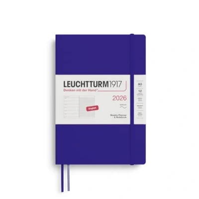 Afbeelding van Leuchtturm1917 Weekly Planner&amp;Notebook A5 12 maanden 2026 Softcover Ink