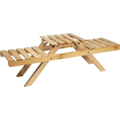 Afbeelding van QUVIO Plantenstandaard met 3 planken Bamboe
