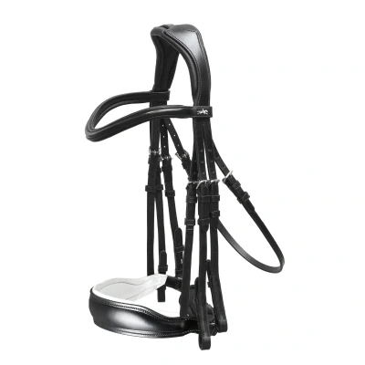 Image de Schockemöhle Ensemble Bride Classic Line Milan Noir/Blanc XFull