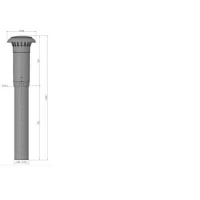 Afbeelding van Burgerhout ventilatiedakdoorvoer PP zwart
