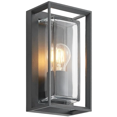 Afbeelding van Arcchio Ismera buitenwandlamp, 25 cm, antraciet, sensor