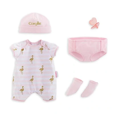 Afbeelding van Corolle poppenkledingset flamingo&#039;s voor babypop 36 cm