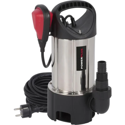 Afbeelding van Dompelpomp Powerplus 7500 ltr/u (400 W, Inox, Draaghandvat, Vlotterschakelaar)