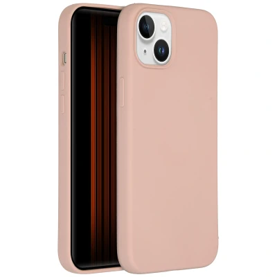 Afbeelding van Accezz Hoesje Geschikt voor iPhone 15 Plus Siliconen Liquid Silicone Backcover MagSafe Roze
