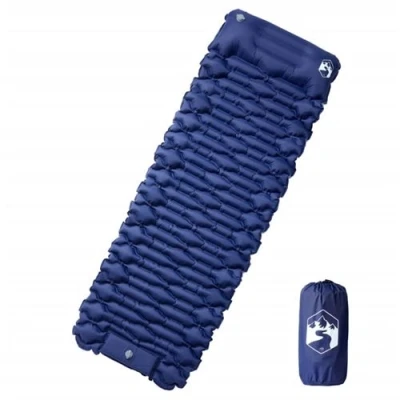 Afbeelding van Kampeermatras met gentegreerd kussen zelfopblazend marineblauw