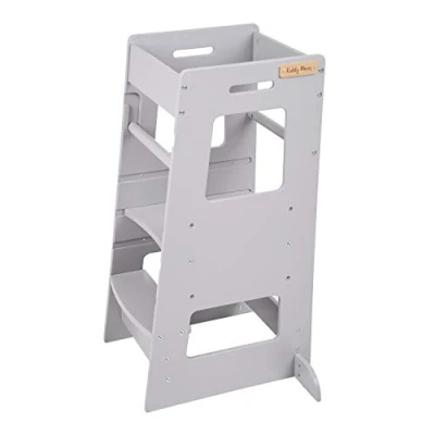 Afbeelding van KiddyMoon Montessori leer/observatietoren ST 003 Keukenhulp, Grijs