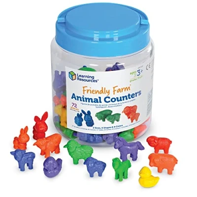 Afbeelding van Learning Resources Friendly Farm boerderijdieren tellen (set van 72)