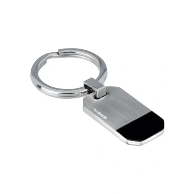 Afbeelding van Breil Tailor Sleutelhanger silverblack, Heren, Maat: One Size, Silver black