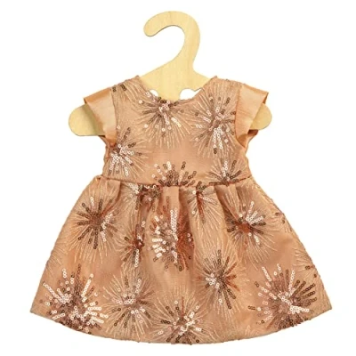 Afbeelding van Poppen Glitterjurk Rose Gold, 28 35 cm