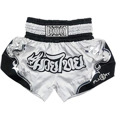 Afbeelding van FLUORY Muay Thai short, scheurvaste boksshort, MMA, vechtsport, herenkleding, dameskleding, kinderkleding, martial arts, training, grappling.