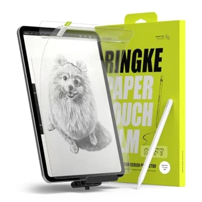 Afbeelding van Ringke 2 stuks zachte papieren touchscreen folie voor iPad Pro 11 inch (M4, 2024), matte PET papiertextuur om te tekenen, schrijven, anti reflecterende displaybeschermfolie met eenvoudig