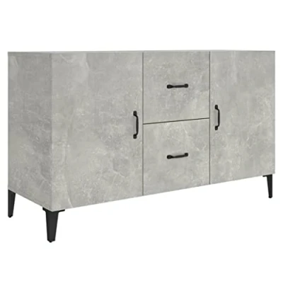 Afbeelding van vidaXL Dressoir betongrijs 100x36x60 cm bewerkt hout